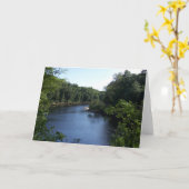 Manier neer op de Suwannee Rivier Notecard Kaart (Gele Bloem)