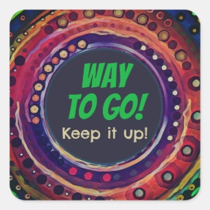 Manier om te gaan Leuk Kleurrijke Student Teacher Vierkante Sticker