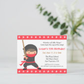 Manier van de uitnodiging van de Ninja-kinderen va (Staand voorkant)