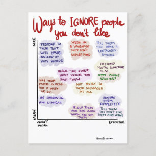manieren om het Briefkaart van mensen te negeren