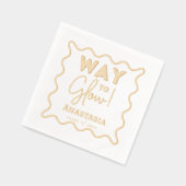 Manieren om te gloeien Script Retro Wavy Graduatio Folie Servetten (Links)