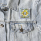 Manieren: University Square Pin (knop) Vierkante Button 5,1 Cm (In situ)