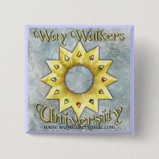 Manieren: University Square Pin (knop) Vierkante Button 5,1 Cm (Voorkant)