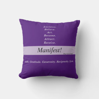Manifest! 16x16 tweezijdig Sierkussen - Paarse v5