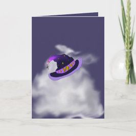 Manifest Magic Witch Hat Folded Halloween Card Kaart