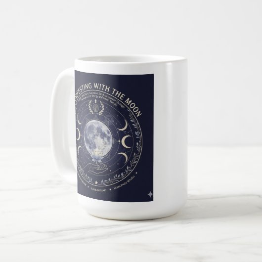 Manifest With Moon Abundance Success Rituals Mug (Devant gauche)