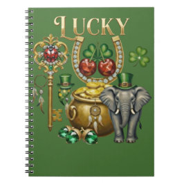 Manifest your dreams Golden lucky charm art Notitieboek