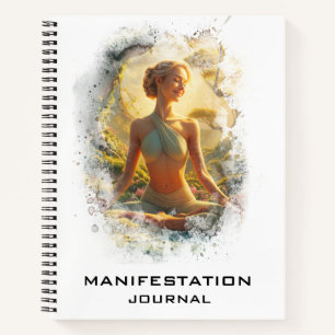 *~* Manifestatie AP85 Manifesterende Yoga Vrouw Notitieboek