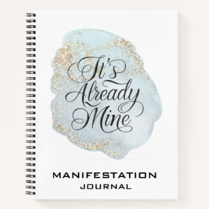*~* Manifestatie Glitter Blauw Manifest AP85 Notitieboek