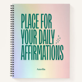 Manifestatie Kleurrijke Affirmaties voor Droomleve Notitieboek
