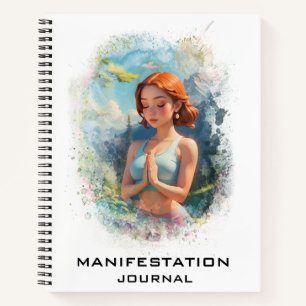 *~* Manifestatie Yoga AP85 Manifesterende Dame Notitieboek