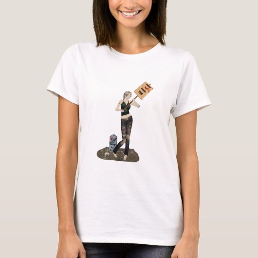Manifestation de filles Zombie Pin Up II T-shirt f (Devant)