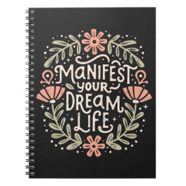 Manifesteer uw droomleven manifesterende bevestigi notitieboek