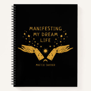 Manifesteren van mijn droom leven, zwart & goud, notitieboek