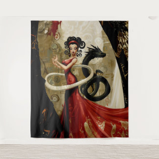 Manifesterende intentie occulte donkere hekserige  wandkleed