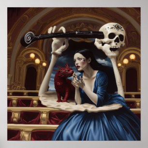 Manifesterende Intentie Witchy AI Art Matte Waarde Poster