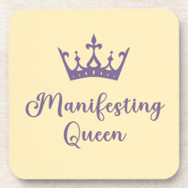 Manifesterende koningin Paarse letters Bier Onderzetter