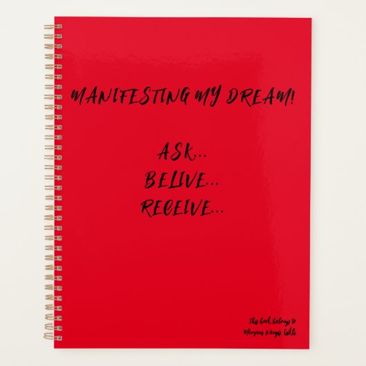 MANIFESTERENDE PLANNER (Voorkant)