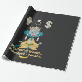 Manifesting Wealth Monkey zen art  Cadeaupapier (Uitgerold)