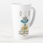 Manifesting Wealth Monkey zen art  Latte Mok (Rechterhoek)