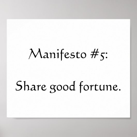 Manifesto #5 poster (Voorkant)