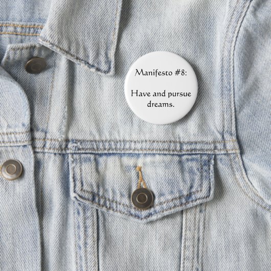 Manifesto #8 ronde button 5,7 cm (In situ)