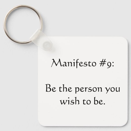 Manifesto #9 sleutelhanger (Voorkant)