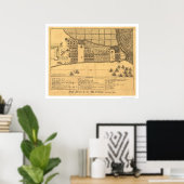 Manila Filipijnen — Attack Map 1762 Poster (Thuiskantoor)