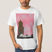 Manila Filipijnen reisposter. T-shirt (Voorkant)