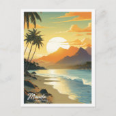 Manila Filipijnen Vintage Travel Illustration Briefkaart (Voorkant)