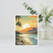 Manila Filipijnen Vintage Travel Illustration Briefkaart (Staand voorkant)