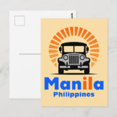 Manila Philippines Southeast Asia Briefkaart (Voorkant / Achterkant)