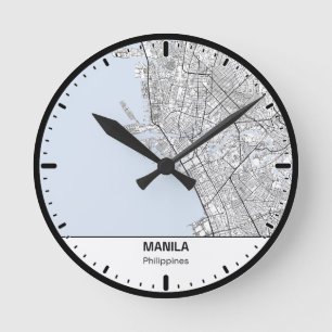 Manilla Clock City Lijn Kunst Ronde Klok