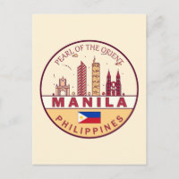 Manilla Filipijnen City Skyline Emblem