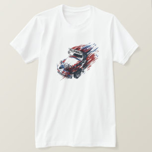 Manilla Filipijnen Jeepney Souvenir Reisgrafiek T-shirt