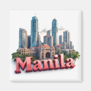 Manilla Filipijnen Reis Cadeau Voor Bezoekers 🗺️ Magneet