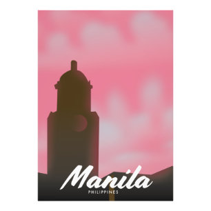 Manilla Filipijnen reisposter. Foto Afdruk