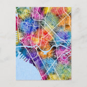 Manilla Filipijnen Stadsplattegrond Briefkaart (Voorkant)
