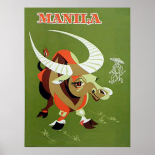 Manilla filipijnen vintage poster