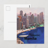 Manille Philippines Carte Postale Art,Philippines  (Devant / Derrière)