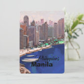 Manille Philippines Carte Postale Art,Philippines (Debout devant)