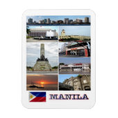 Manille - Philippines - Mosaïque - Magnet (Vertical)
