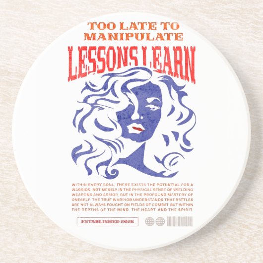 MANIPULATE LESSONS LEARN SANDSTONE COASTER ZANDSTEEN ONDERZETTER (Voorkant)