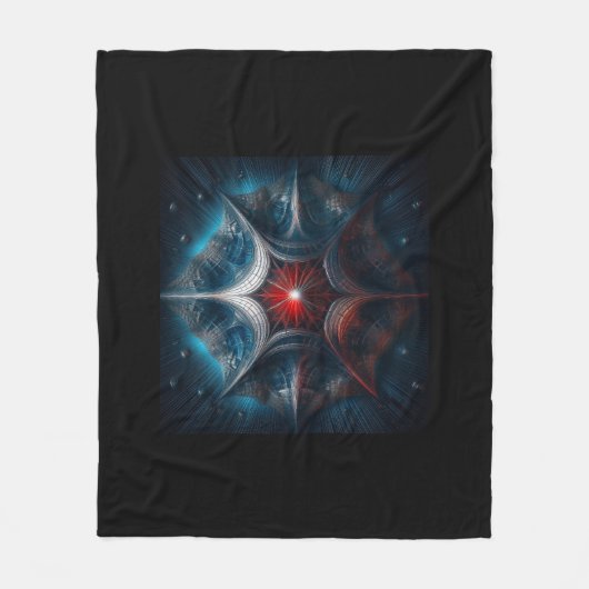 Manipulated Mandelbrot with Starburst Center  Fleece Deken (Voorkant)