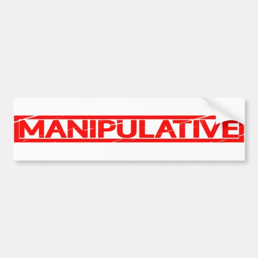 Manipulatieve stempel bumpersticker (Voorkant)