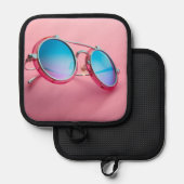 Manique Accessoire de cuisine à thème lunettes de soleil,  (Recto/Verso)