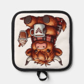 Manique Adorable Vache Highland Profitant De Boissons Conf (Recto)