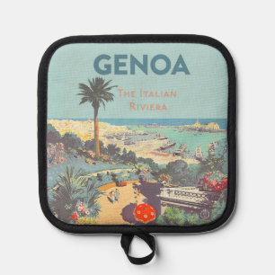 Manique Affiche de voyage vintage de Gênes, Riviera italie