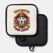 Manique Amant de chien pompier Dalmatien Casque de pompier (Recto/Verso)