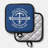 Manique Ancre corde nom du bateau à la frontière accueil à (Recto/Verso)